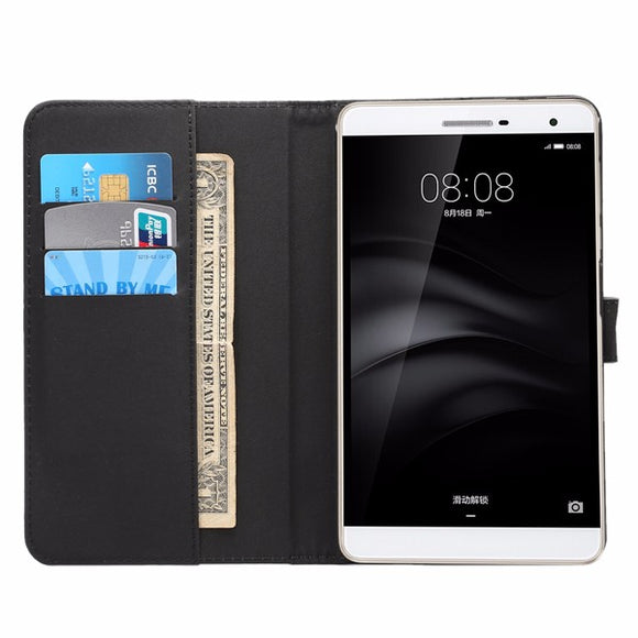 ENKAY PU Leather Wallet Case Cover with Card Holders Stand for Huawei M2 7 Inch Tablet