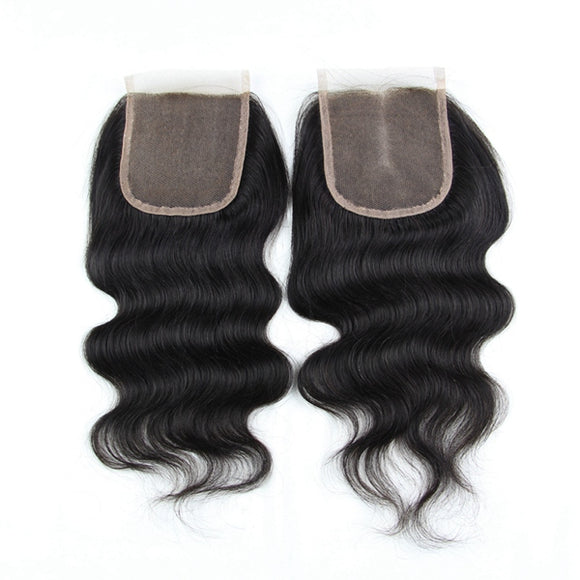 7A 4X4 Virgin Hair Lace Closure Chinese Human Hair Body Wave Closures Free Middle 3 Part
