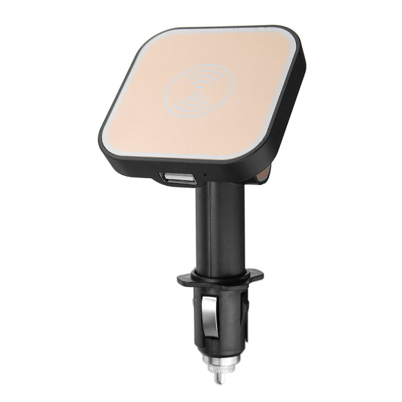 Qi Wireless Car Cigarette Lighter Charger Magnetic Adapter Holder for Samsung