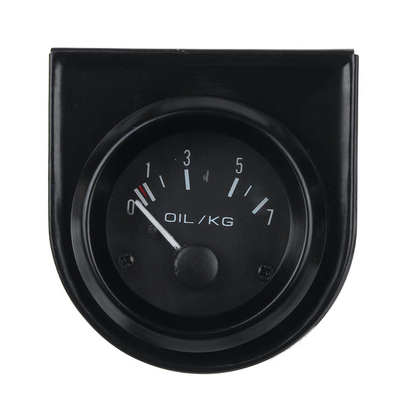 2Inch 52mm Car Dials Oil Pressure Gauge Kit 0-7kg/cm Yellow LED Light Universal