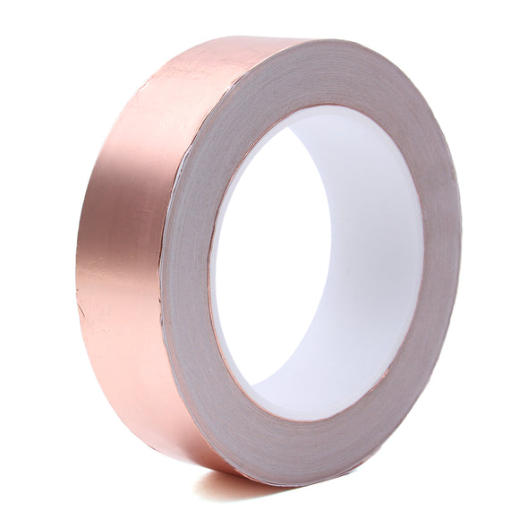 25m Copper Foil Tape Single Side Conductive Adhesive EMI Sheilding Tape 30mm