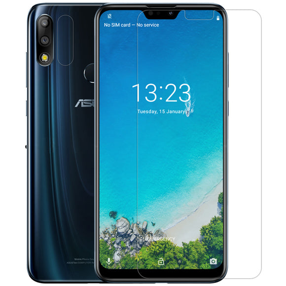NILLKIN Anti-explosion Tempered Glass Screen Protector + Phone Lens Protective Film for ASUS Zenfone Max Pro (M2) ZB631KL