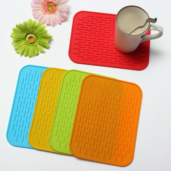 Non-slip Silicone High Temperature Insulation Pad Tableware Placemat Coaster Cup Mat