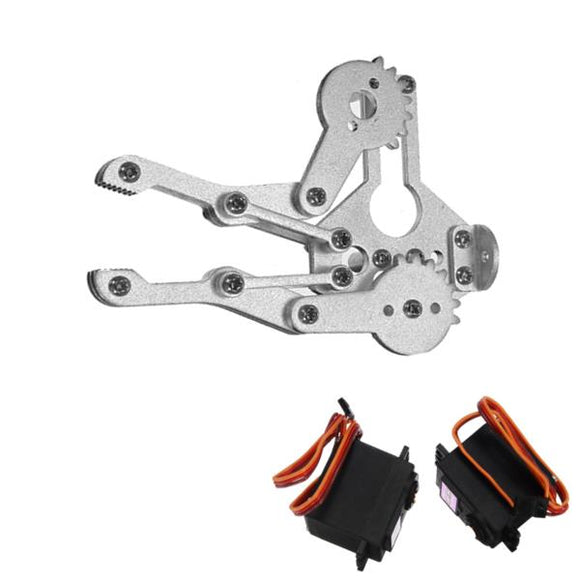 2 DOF Aluminium Robot Arm Clamp Claw Mount Kit With MG996R Servo