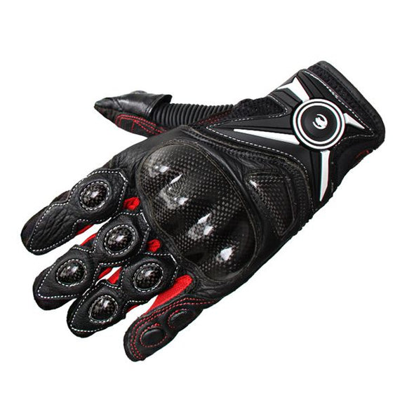 Leather Touch Screen Gloves Skidproof Full Finger For Biking Racing Cycling