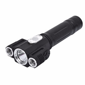 Elfeland 1 x T6+2 x XPE 8000Lm 18650 Camping Outdooors LED Flashlight