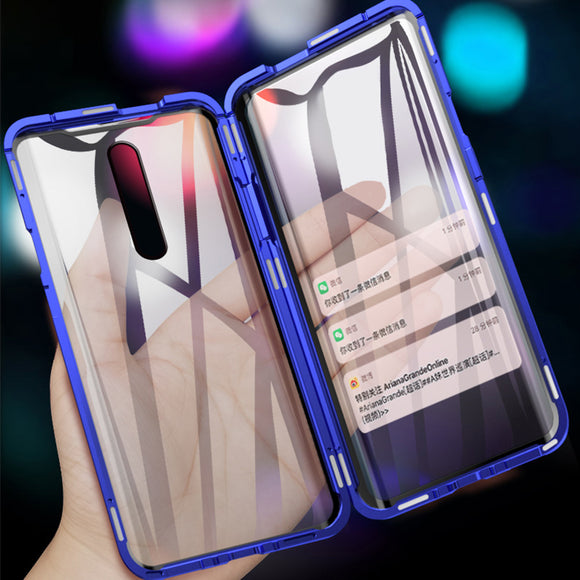 Bakeey 360 Front+Back Double-sided Full Body 9H Tempered Glass Metal Magnetic Adsorption Flip Protective Case For Xiaomi Pocophone F1