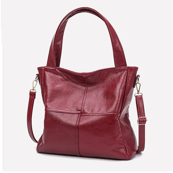 Women Genuine Leather Cowhide Handbag Casual Cowhide Shoulder Bag