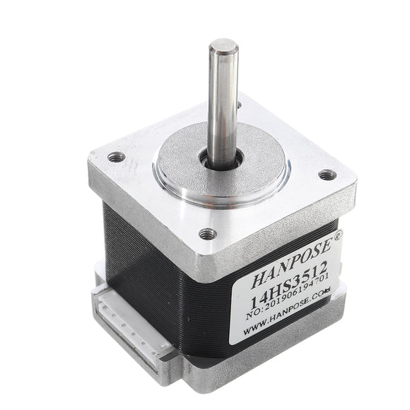 HANPOSE 14HS3512 35mm Nema 14 Stepper Motor 35 Motor 35BYGH35 1.2A 0.19N.m 4-lead for 3D Printer CNC Laser