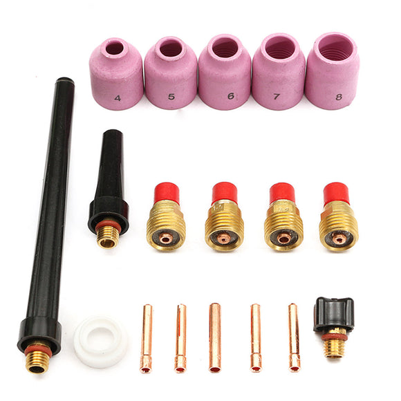 18Pcs TIG Gas Lens Collet Welding Torch Fit For WP-9/20/25 Lanthanate Tungste