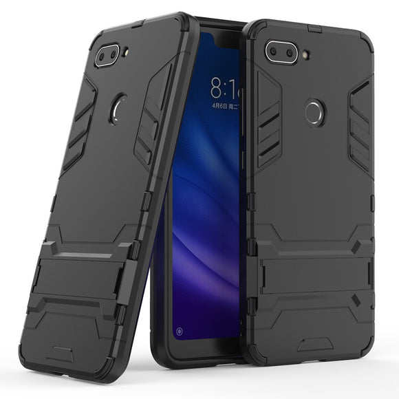 Bakeey Armor Shockproof with Desktop Stand Soft TPU + Hard PC Back Cover Protective Case for Xiaomi Mi8 Mi 8 Lite