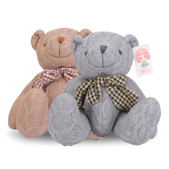 14 Inch Teddy Bear Stuffed Animal Knitting Plush Toy Adjustable Joint Kids Christmas Birthday Gift