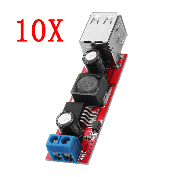 10pcs DC-DC 3A Step Down Regulated Power Module Car Charger Dual USB Output 9V/12V/24V/36V To 5V