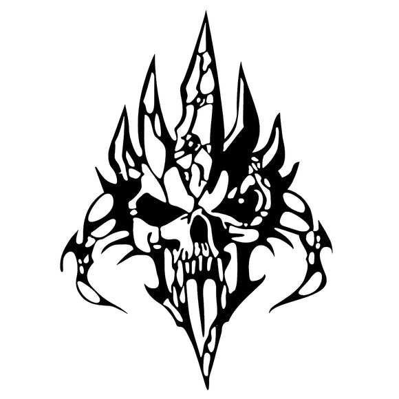 50x70cm Personality Skull Head Car Stickers Car Decorative Decals Black White