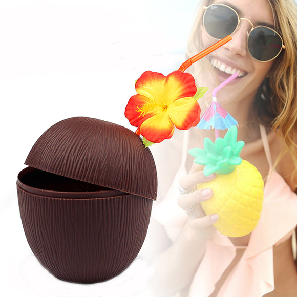 4 Pcs Plastic Cup Fruit Shape Drink Cups Coconut Cup Camping Portable Drink Containers