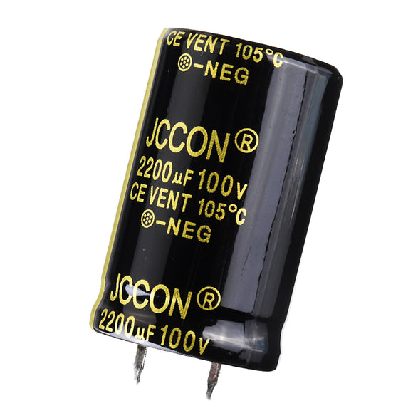 10Pcs 2200UF 100V 25x40mm Radial Aluminium Electrolytic Capacitor High Frequency 105C