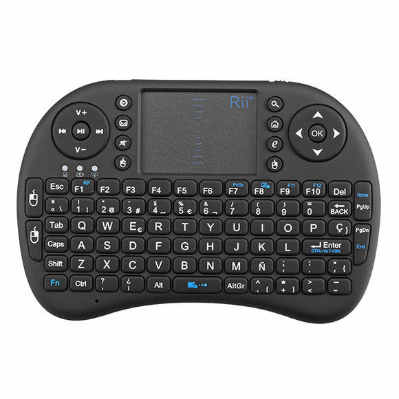 RII I8 2.4G Wireless Spainish Qwerty Mini Keyboard Touchpad Air Mouse