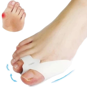 2Pcs Soft Silicone Gel Toe Separators Straightener Corrector Bunion Protector