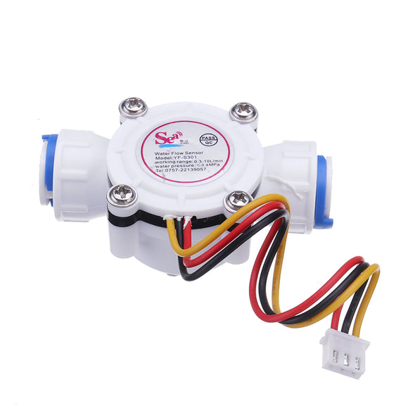 3/8Quick Fit Plastic TurbineHall Meter Water Flow Sensor For Water Liquid Id10 mm