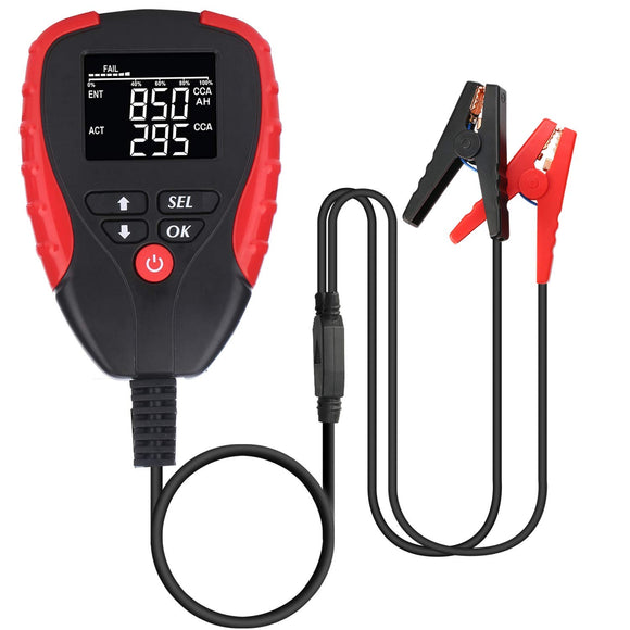 Digital 12V Car Battery Tester Automotive AH CCA Voltage Analyzer Vehicle Load Diagnostic Tool