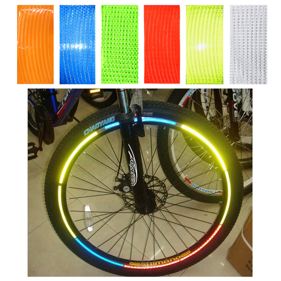 OUTERDO Fluorescent Bike Reflective Sticker MTB Road Cycling Motorcycle Car Wheel Tire Strip Bicycle