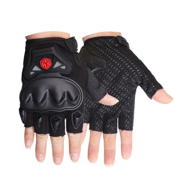 Half Finger Safety Bike Motorcycle Racing Gloves for SCOYCO MC29