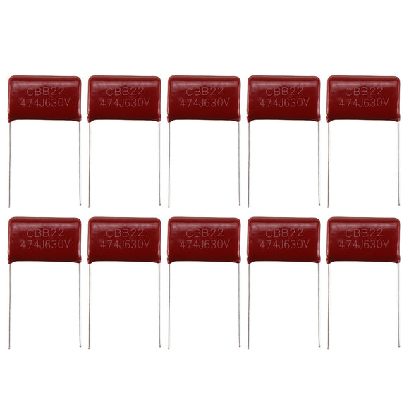 10pcs 630V474J 0.47UF 470NF Pitch 20MM 630V 474 CBB Polypropylene Film Capacitor