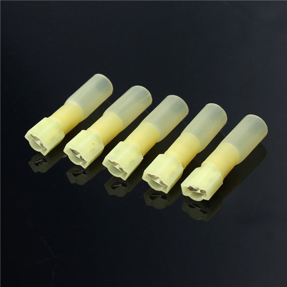 12-10AWG Insulating Female Spade Terminal Electrical Crimp Wire Connectors Yellow