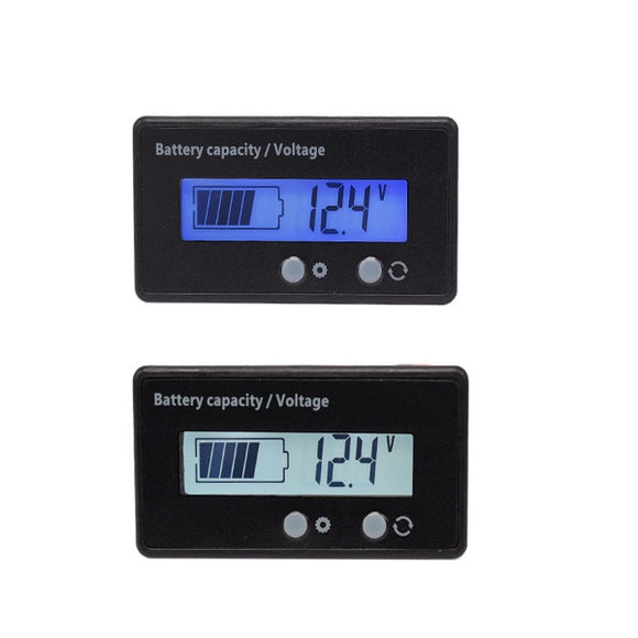 LCD DC 6-63V Battery Tester Voltage and Capacity Measure 3.2V 3.7V Lithium 12V Lead-acid Battery 24V 36V 48V