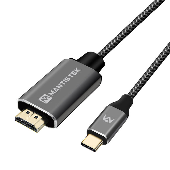 Mantistek TH1 4K@60Hz Type-C USB 3.1 To HDMI 2.0 Braided Cable For Laptop Projector Smartphone TV