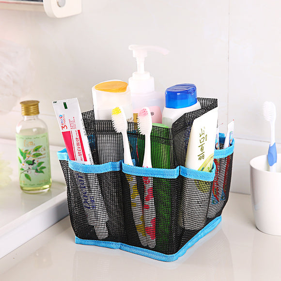 Honana BX-24 Bathroom Cosmetic Bag Storage Pouch Handle Home Travel Organizer Net Gauze Bag