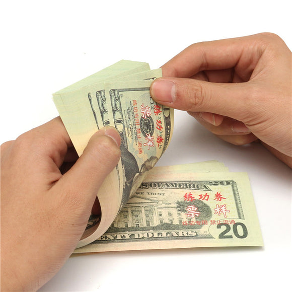 100pcs 20 US Dollars Bank Staff Learning Training Banknote Paper Money