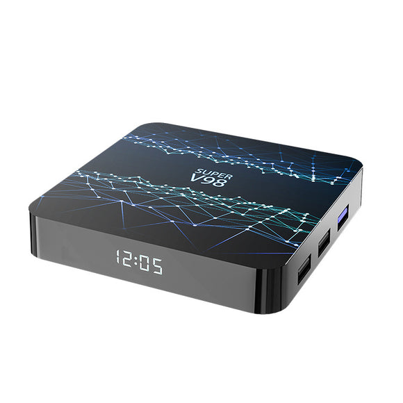 Super V98 RK3318 4GB RAM 32GB ROM 2.4G WIFI bluetooth 4.0 Android 9.0 4K TV Box