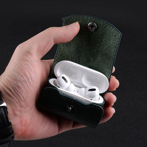 Melkco Luxury Portable Leather Wireless bluetooth Earphone Storage Cover with Keychain for Apple Airpods Pro Airpods 3