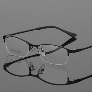 Eye Glasses Half Rimless Glasses Frame Eyeglasses Clear Lens Metal&TR90 Optical Glasses RX Spectacles