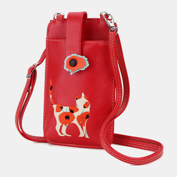 Women Fashion Beauty Cat Pattern Handbag Crossbody Bag