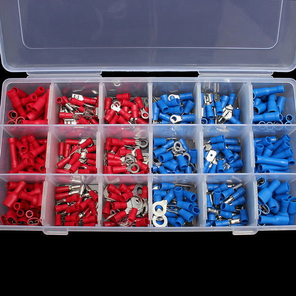 Excellway EC14 360Pcs Insulated Wire Connector HRV HSV HBV Cord Pin End Terminals
