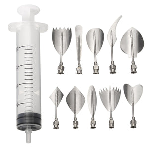 3D Jelly Flower Art Tools Syringe 3D Gelatin Cake Syringe Art Tools Kit 10Pcs