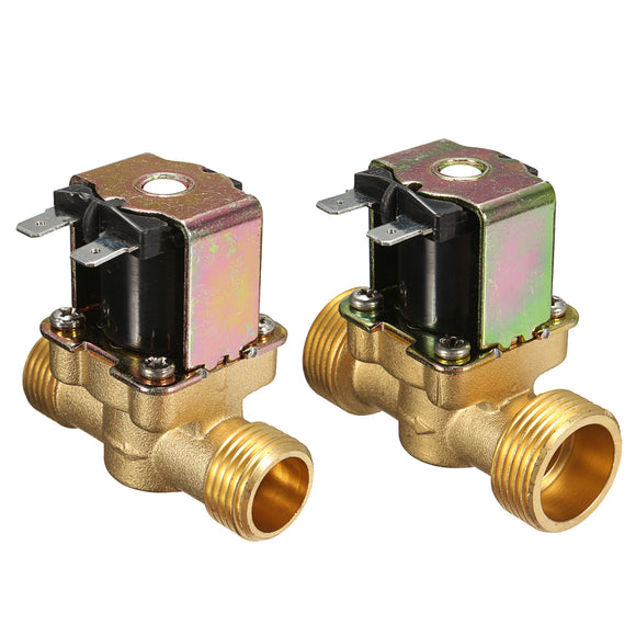 DC 24V 21WA 43WA Brass Electric Solenoid Valve Normally Closed Air Water Control