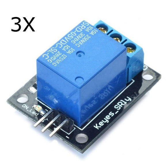 3Pcs 5V Relay 5-12V TTL Signal 1 Channel Module High Level Expansion Board For Arduino