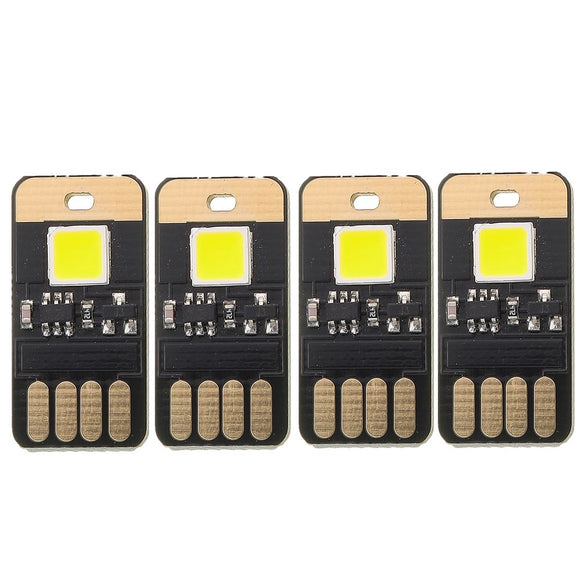 4PCS DC5V 0.6W White USB Touch Dimming Camping LED Rigid Light Night Lamp