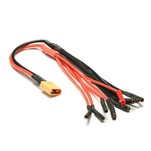 XT30 to 4 X 2mm Bullet w/JST ESC Power Breakout Cable