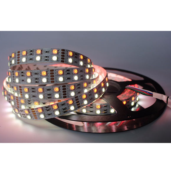 Non-waterproof Double Rows Flexible SMD5050 RGB+W 5M 600LED Strip Light for Indoor Outdoor Home Decoration DC12V