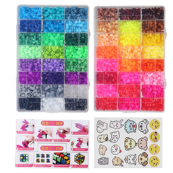 9600Pcs 5mm 48Colors DIY Fuse Beads Water Sticky Magic Aqua Beads Art Craft Toys for Kids Adults