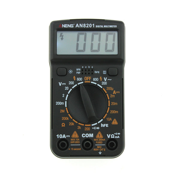 ANENG AN8201 Mini Digital Multimeter Backlight AC/DC Ammeter Voltmeter Ohm Tester 1999 Counts Pocket