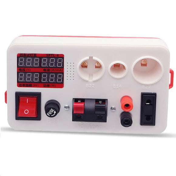 0-400W LED Power Tester Lamp Bulb Light Test Box Voltage Power Quick Fast Tester Electrical Energy Parameter Power Meter for E27 B22 E14 AC Socket