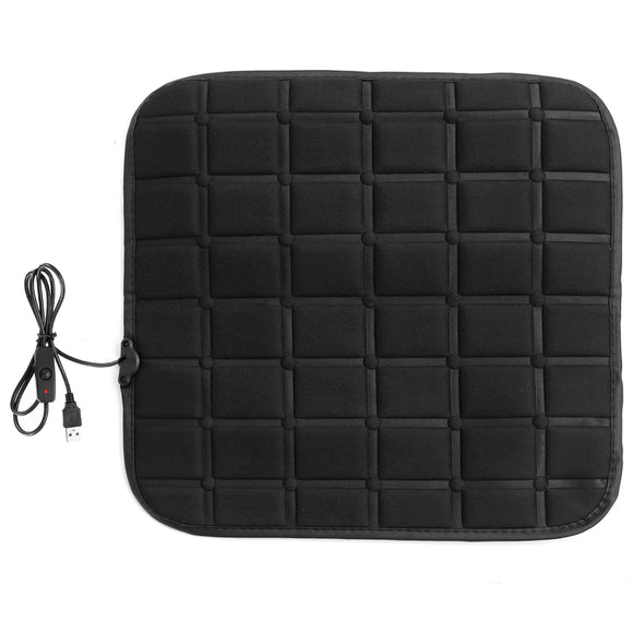 45*45cm Car Fiber Heated Seat Cushion Seat Warmer Winter Household Cover Electric Heating Mat