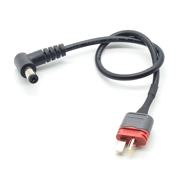 T Plug/XT60 to DC Right-Angle Power Supply Cable Lipo Battery Charger Cable Adapter for DJI FPV Goggles Video Glasses