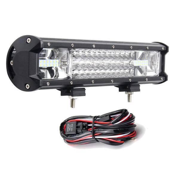 16Inch 216W 7D LED Work Light Bars Flood Spot Combo 10-30V with Wiring Harness Kit for Jeep Off Road Truck