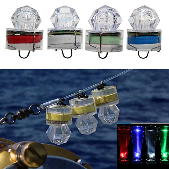 ZANLURE 1PC LED Deep Sea Diamond Night Fishing Lamp Underwater Mini Transparent Attracting Light